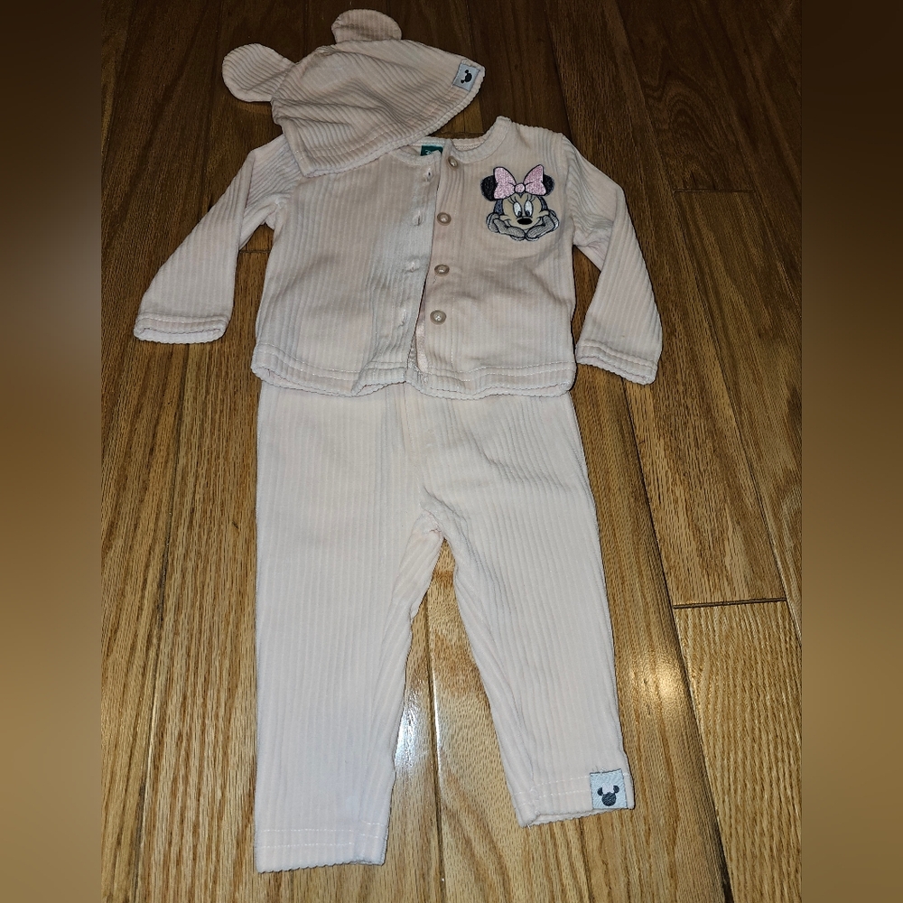 Disney Baby Light Pink Baby Outfit with Minnie Mouse